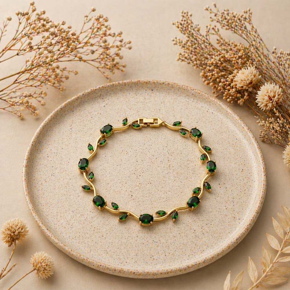 Elegant Tulip Crystal Flower Bracelet (assorted Colors)