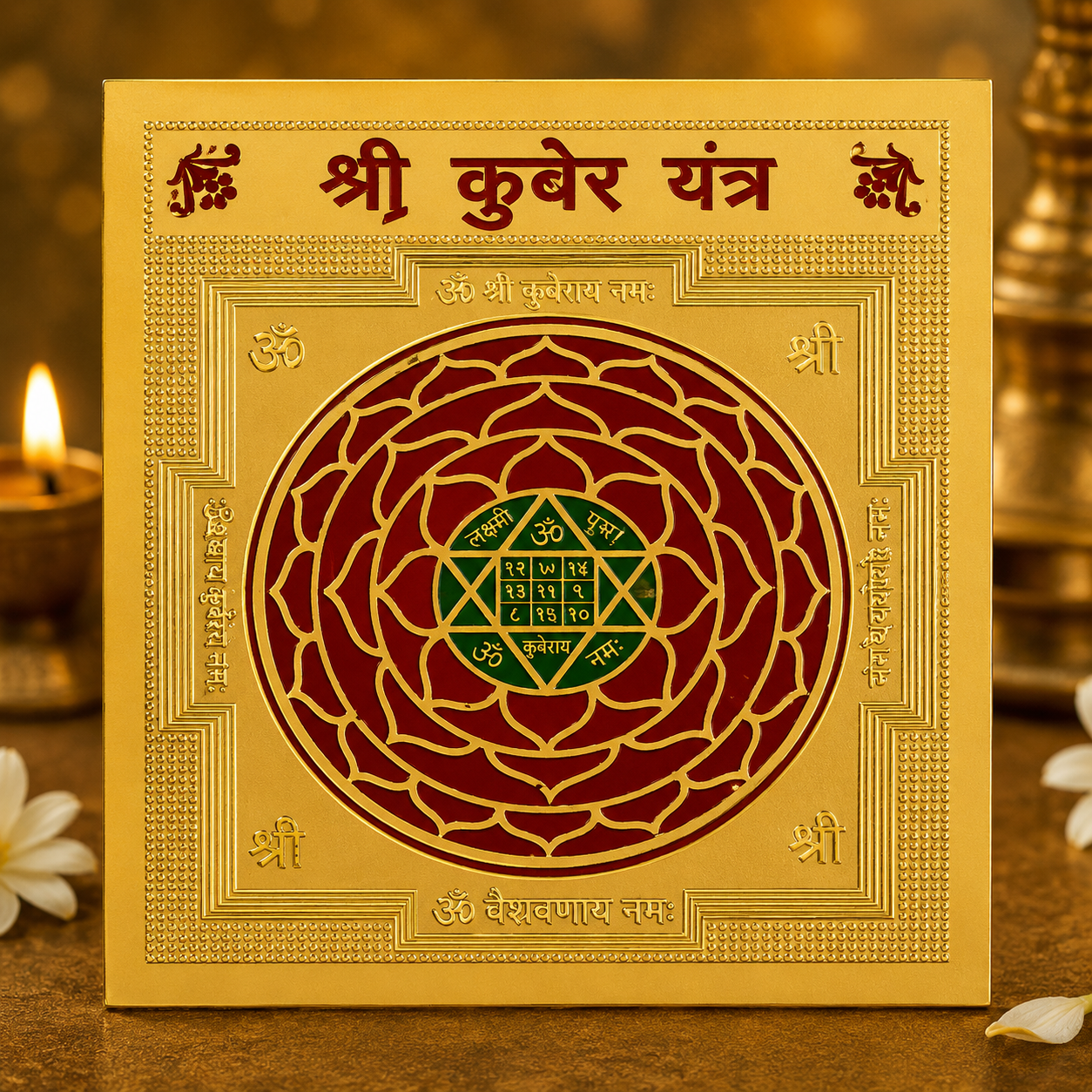 Shri Kuber Yantra – Gold Plated Wealth &amp; Prosperity Yantra